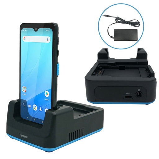 [5000-900105G] PA768 1-Slot Charging Cradle with (5V/6A) power adapter (without 3pin power cord)